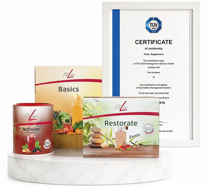 Продукція FitLine та сертифікати